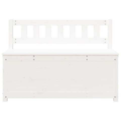 ŁAWKA BIAŁA 110X41X76,5CM LITE DREWNO SOSNOWE