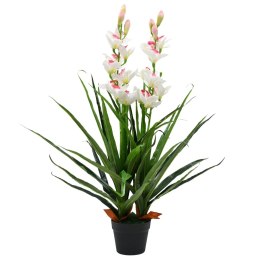 SZTUCZNY STORCZYK CYMBIDIUM Z DONICZKĄ 100CM ZIELONY