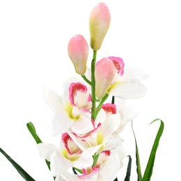 SZTUCZNY STORCZYK CYMBIDIUM Z DONICZKĄ 100CM ZIELONY