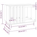 DOMEK DLA PSA BIAŁY 90X60X67CM LITE DREWNO SOSNOWE