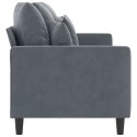 SOFA 3-OSOBOWA CIEMNOSZARA 180CM OBITA AKSAMITEM