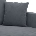 SOFA 3-OSOBOWA CIEMNOSZARA 180CM OBITA AKSAMITEM