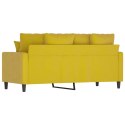 SOFA 2-OSOBOWA ŻÓŁTA 140CM TAPICEROWANA AKSAMITEM
