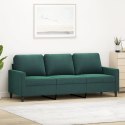 SOFA 3-OSOBOWA CIEMNOZIELONY 180CM OBITA AKSAMITEM