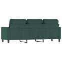 SOFA 3-OSOBOWA CIEMNOZIELONY 180CM OBITA AKSAMITEM