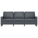SOFA 3-OSOBOWA CIEMNOSZARA 180CM OBITA AKSAMITEM