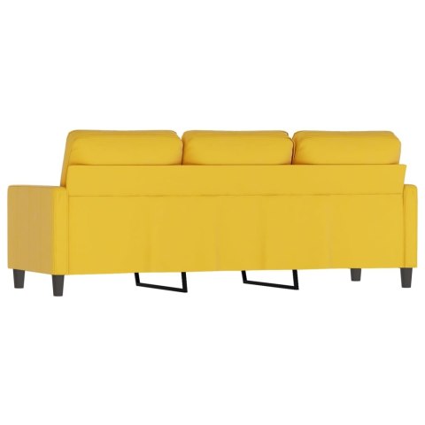 SOFA 3-OSOBOWA ŻÓŁTY 180CM TAPICEROWANA AKSAMITEM