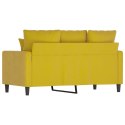 SOFA 2-OSOBOWA ŻÓŁTA 120CM TAPICEROWANA AKSAMITEM