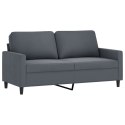 SOFA 2-OSOBOWA CIEMNOSZARY 140CM TAPICEROWANA AKSAMITEM
