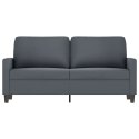 SOFA 2-OSOBOWA CIEMNOSZARY 140CM TAPICEROWANA AKSAMITEM