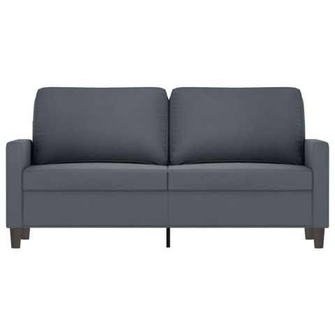 SOFA 2-OSOBOWA CIEMNOSZARY 140CM TAPICEROWANA AKSAMITEM