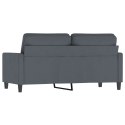 SOFA 2-OSOBOWA CIEMNOSZARY 140CM TAPICEROWANA AKSAMITEM