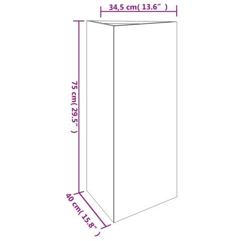 DONICA OGRODOWA 40X34,5X75CM STAL KORTENOWSKA