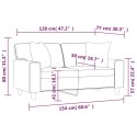 2-OSOBOWA SOFA Z PODUSZKAMI CZARNA 120CM SZTUCZNA SKÓRA