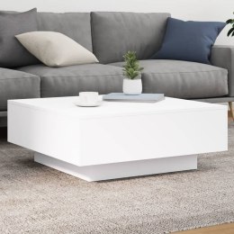 STOLIK KAWOWY Z OŚWIETLENIEM LED BIAŁY 80X80X31CM
