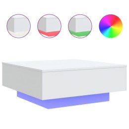 STOLIK KAWOWY Z OŚWIETLENIEM LED BIAŁY 80X80X31CM