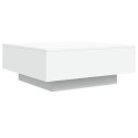 STOLIK KAWOWY Z OŚWIETLENIEM LED BIAŁY 80X80X31CM