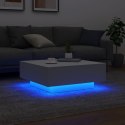 STOLIK KAWOWY Z OŚWIETLENIEM LED BIAŁY 80X80X31CM