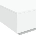 STOLIK KAWOWY Z OŚWIETLENIEM LED BIAŁY 80X80X31CM