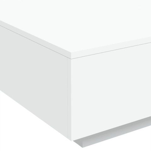 STOLIK KAWOWY Z OŚWIETLENIEM LED BIAŁY 80X80X31CM