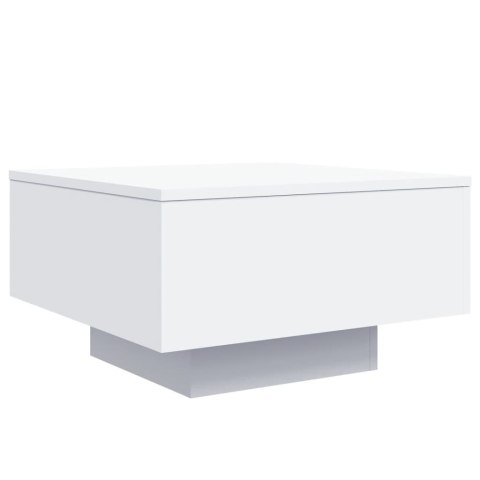 STOLIK KAWOWY Z PODŚWIETLENIEM LED BIAŁY 55X55X31CM