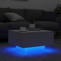 STOLIK KAWOWY Z PODŚWIETLENIEM LED BIAŁY 55X55X31CM