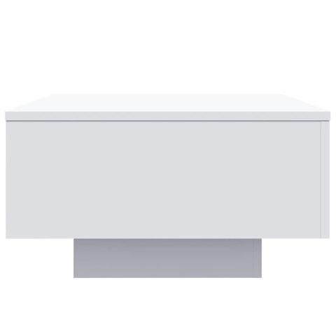 STOLIK KAWOWY Z PODŚWIETLENIEM LED BIAŁY 55X55X31CM