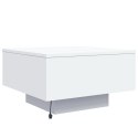 STOLIK KAWOWY Z PODŚWIETLENIEM LED BIAŁY 55X55X31CM