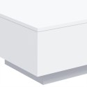 STOLIK KAWOWY Z PODŚWIETLENIEM LED BIAŁY 55X55X31CM
