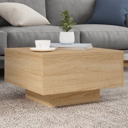 STOLIK KAWOWY Z PODŚWIETLENIEM LED DĄB SONOMA 55X55X31CM