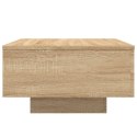 STOLIK KAWOWY Z PODŚWIETLENIEM LED DĄB SONOMA 55X55X31CM