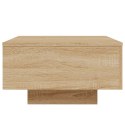 STOLIK KAWOWY Z PODŚWIETLENIEM LED DĄB SONOMA 55X55X31CM