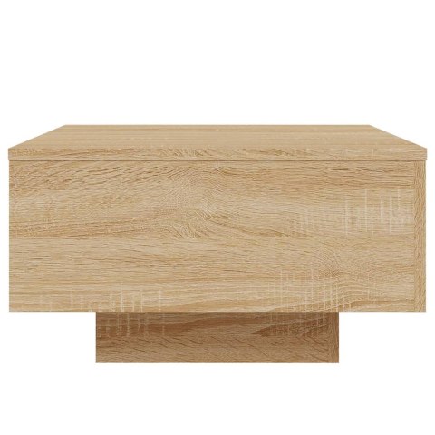 STOLIK KAWOWY Z PODŚWIETLENIEM LED DĄB SONOMA 55X55X31CM