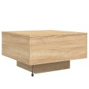 STOLIK KAWOWY Z PODŚWIETLENIEM LED DĄB SONOMA 55X55X31CM