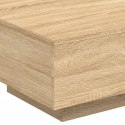 STOLIK KAWOWY Z PODŚWIETLENIEM LED DĄB SONOMA 55X55X31CM