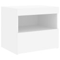 SZAFKA NOCNA Z OŚWIETLENIEM LED BIAŁA 50X40X45CM