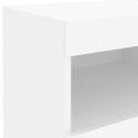 SZAFKA NOCNA Z OŚWIETLENIEM LED BIAŁA 50X40X45CM