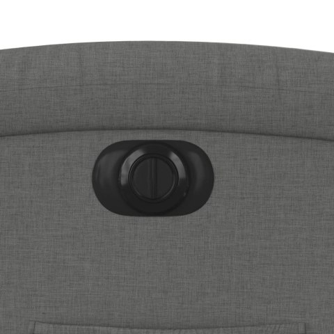 ELEKTRYCZNY FOTEL ROZKŁADANY CIEMNOSZARY OBITY TKANINĄ