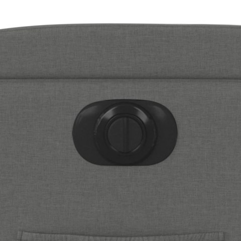 ELEKTRYCZNY FOTEL ROZKŁADANY CIEMNOSZARY OBITY TKANINĄ