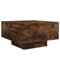 STOLIK KAWOWY Z LED PRZYDYMIONY DĄB 55X55X31CM