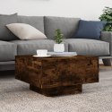 STOLIK KAWOWY Z LED PRZYDYMIONY DĄB 55X55X31CM