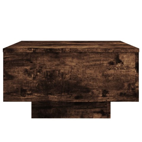 STOLIK KAWOWY Z LED PRZYDYMIONY DĄB 55X55X31CM
