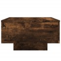 STOLIK KAWOWY Z LED PRZYDYMIONY DĄB 55X55X31CM
