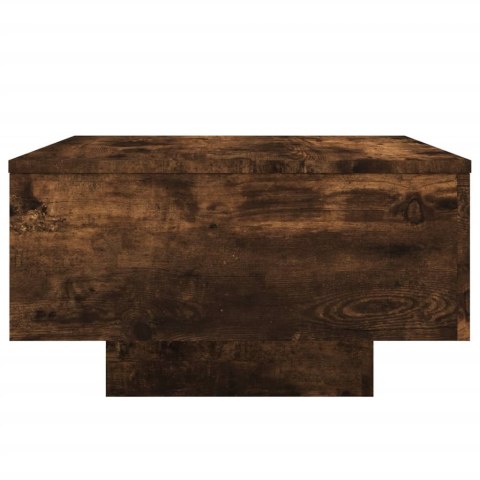 STOLIK KAWOWY Z LED PRZYDYMIONY DĄB 55X55X31CM