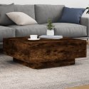 STOLIK KAWOWY Z LED PRZYDYMIONY DĄB 80X80X31CM