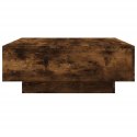 STOLIK KAWOWY Z LED PRZYDYMIONY DĄB 80X80X31CM