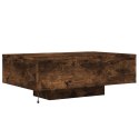 STOLIK KAWOWY Z PODŚWIETLENIEM LED PRZYDYMIONY DĄB 85X55X31CM