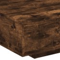STOLIK KAWOWY Z PODŚWIETLENIEM LED PRZYDYMIONY DĄB 85X55X31CM