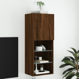 SZAFKA TV Z LED BRĄZOWY DĄB 40,5X30X102CM