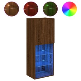 SZAFKA TV Z LED BRĄZOWY DĄB 40,5X30X102CM